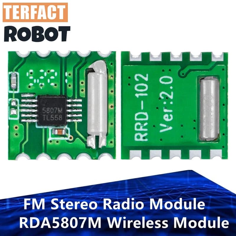 1~10PCS FM stereo radio module TERFACT ROBOT RDA5807M Wireless Profor module for RRD-102V2.0