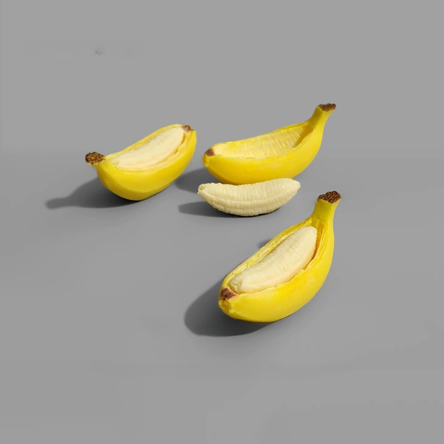 1set Dollhouse Miniature 3D Bananas 1:12 Mini Simulation Fruit Banana Dolls House Decor Food Accessories Toys