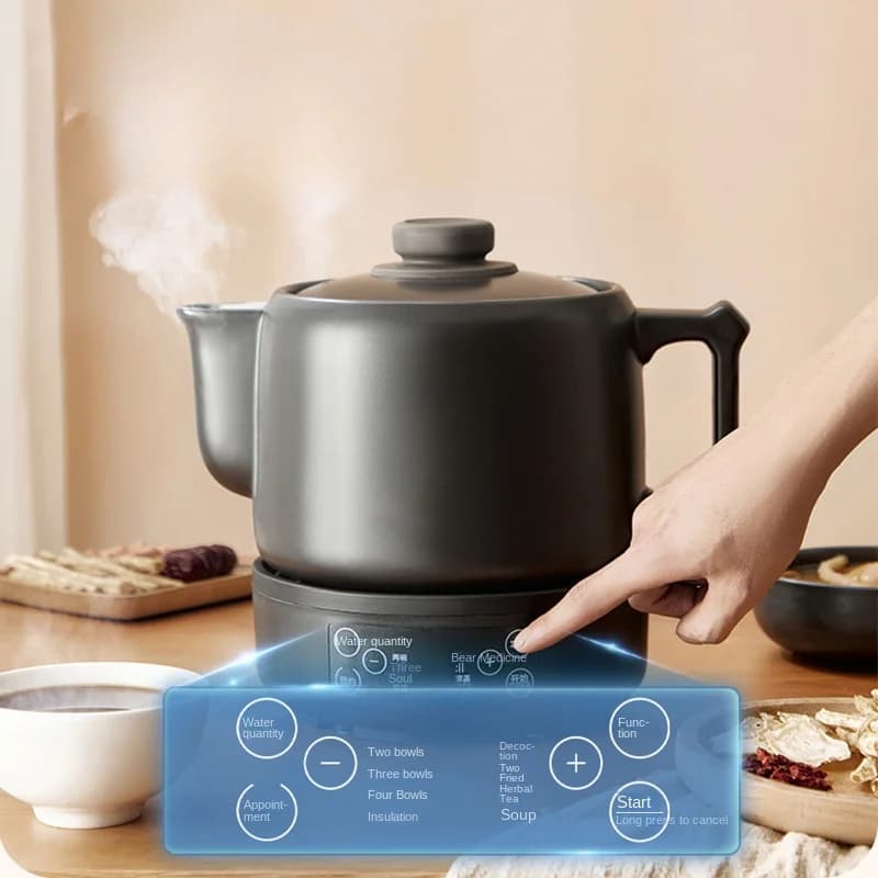 Vasetto per medicinali con padella elettrica multifunzionale completamente automatico