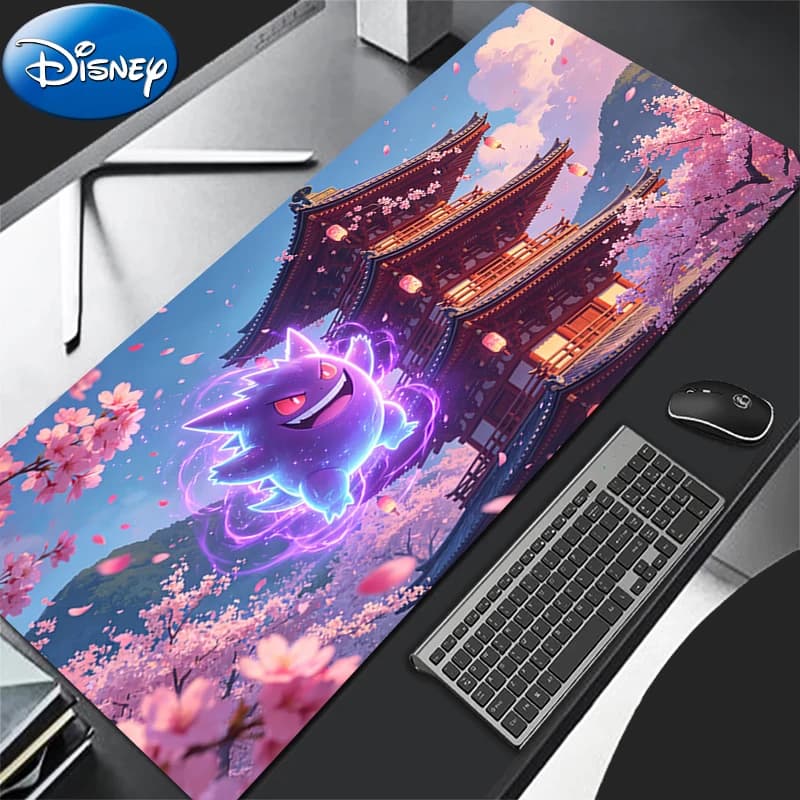Tappetino per Mouse Anime Pokemon, Accessori da Gaming, Tappetino da Scrivania per Giocatori E-sports, Tappetino per Tastiera Varmilo, Tappetino per Mouse Antiscivolo Sakura Gengar