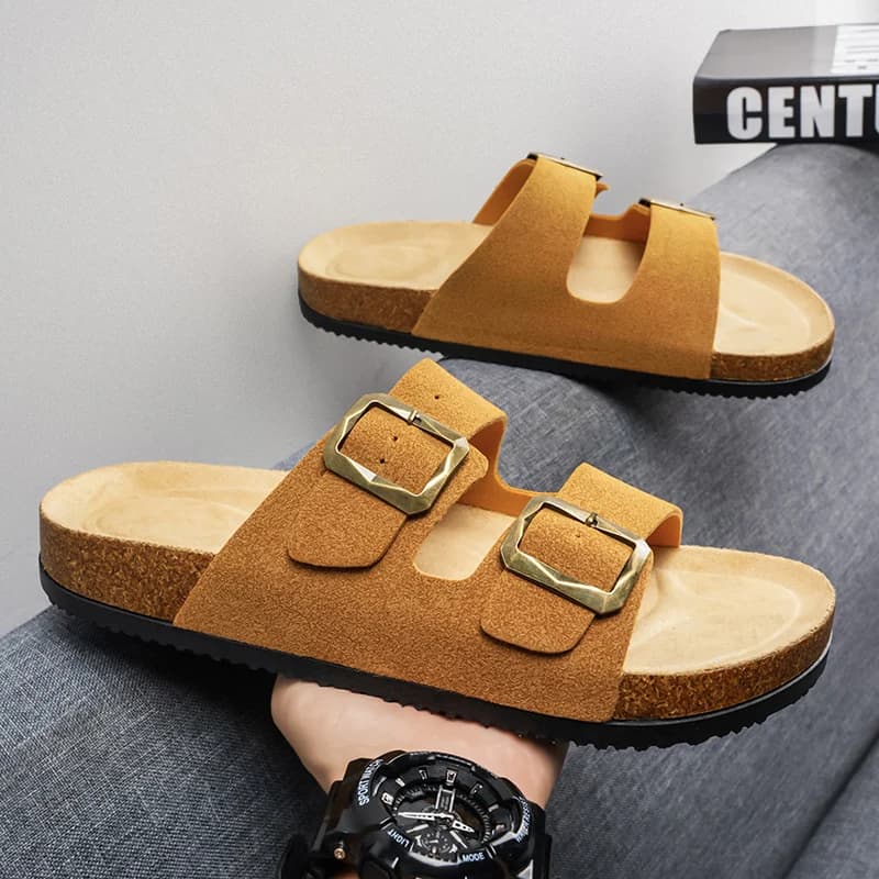 Nuove Ciabatte da Uomo per Esterni, Regolabili, Morbide, con Suola Spessa, Antiscivolo, Leggere, per Bagno e Spiaggia Estiva