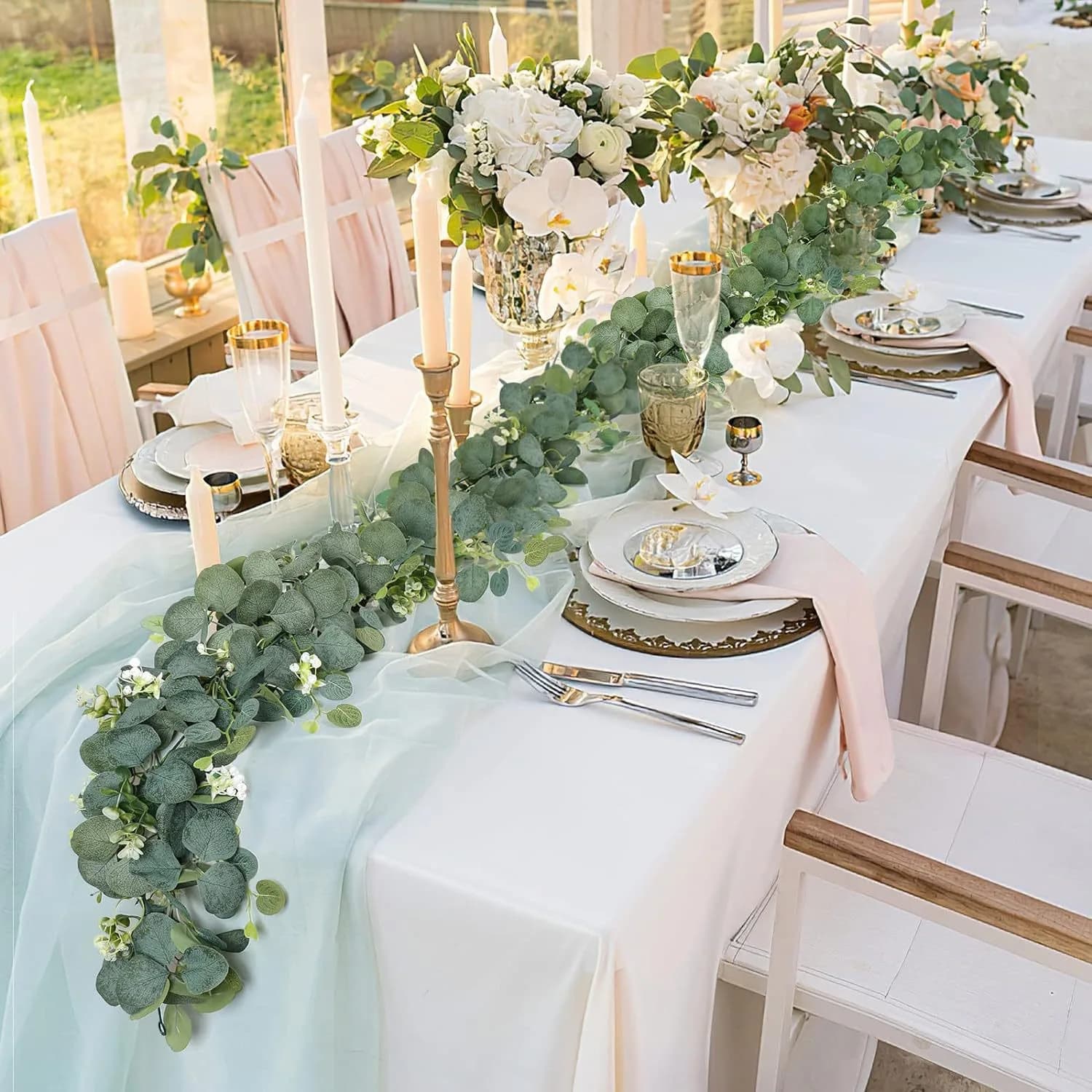 Artificial Plants Room Decor Aesthetic Simulated Eucalyptus Wedding Party Decoration Simulated Camellia Vine