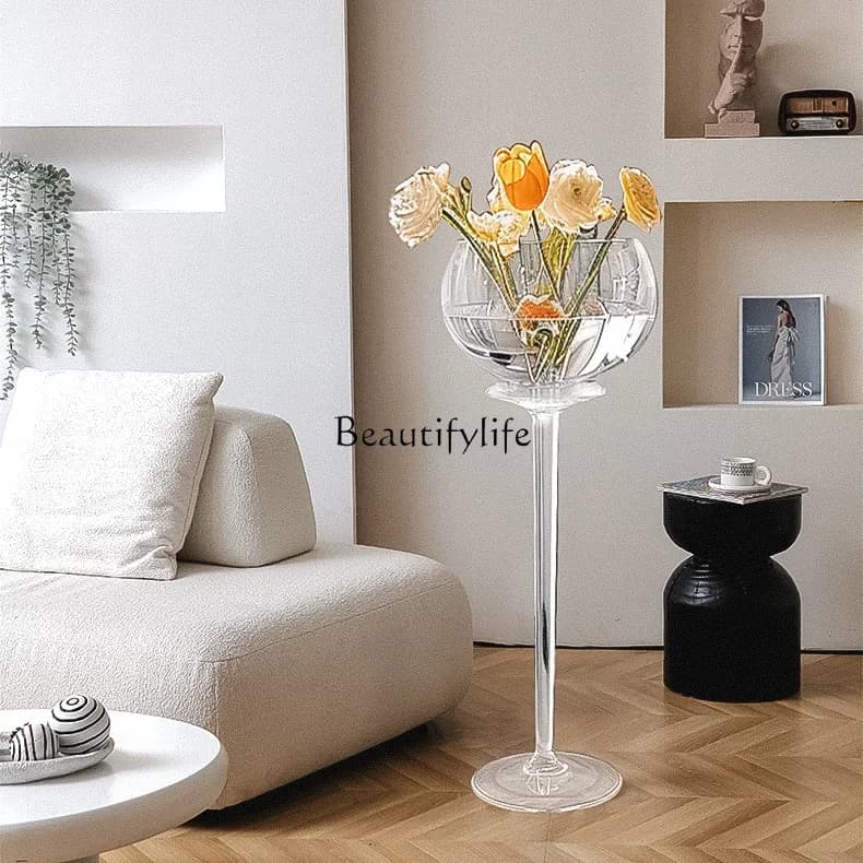 ls 42Goblet vaso grande dal pavimento al soffitto soggiorno ornamento bicchiere di vino rosso
