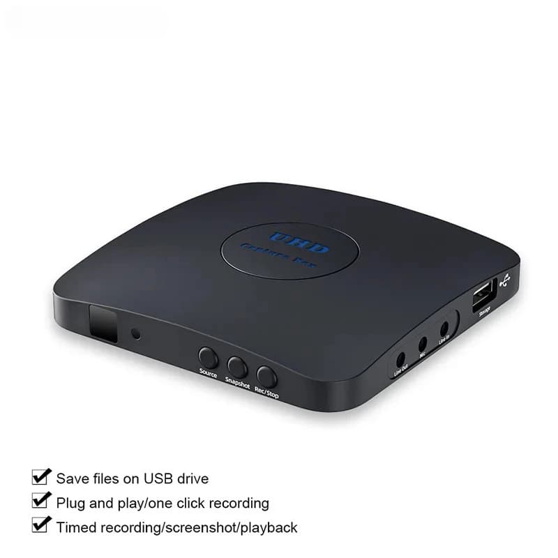 Registratore scatola di acquisizione video HDMI 4K HDMI VGA YPbPr RCA Dispositivo scheda di acquisizione video analogica VHS per fotocamera OBS Live Steaming Wirecast