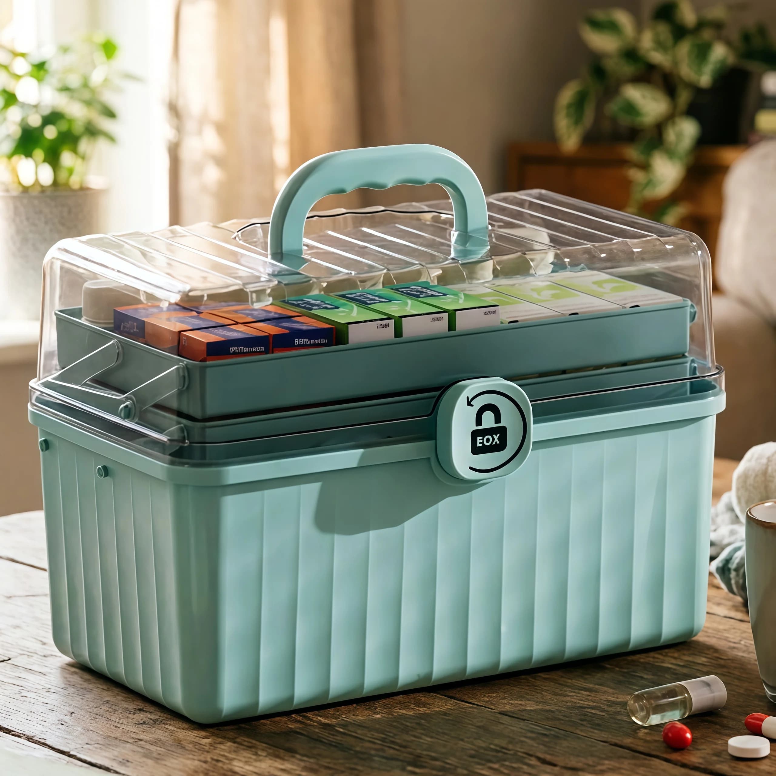 3 Layer Multipurpose Handicraft Organizers, Portable Equipment Box, Foldable Case for Art and Crafts for Medicinal Instruments, Sewing Organizer