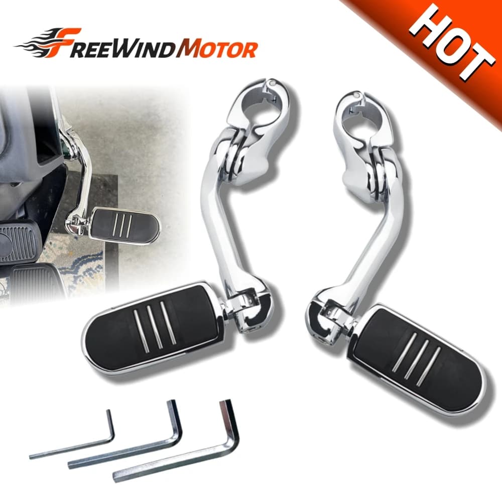 Pedane anteriori per motocicletta da 1-1/4 pollici, protezione motore, per Harley Davidson Honda Sportster Dyna Street Bob Road King