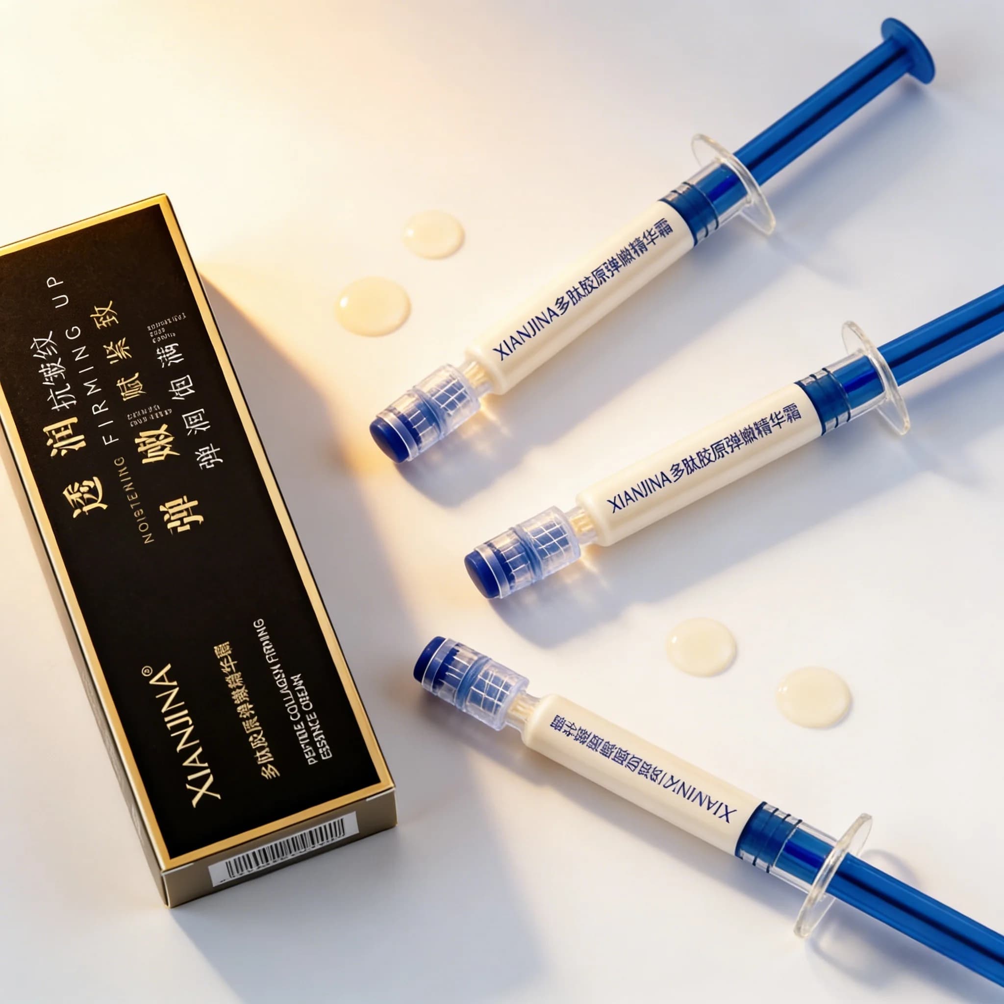 Crema al Collagene Polipeptidico XIANJINA, Migliora la Secchezza, Riduce le Rughe Sottili, Rassoda, Idrata, Cura Quotidiana del Viso, Illumina e Ripara