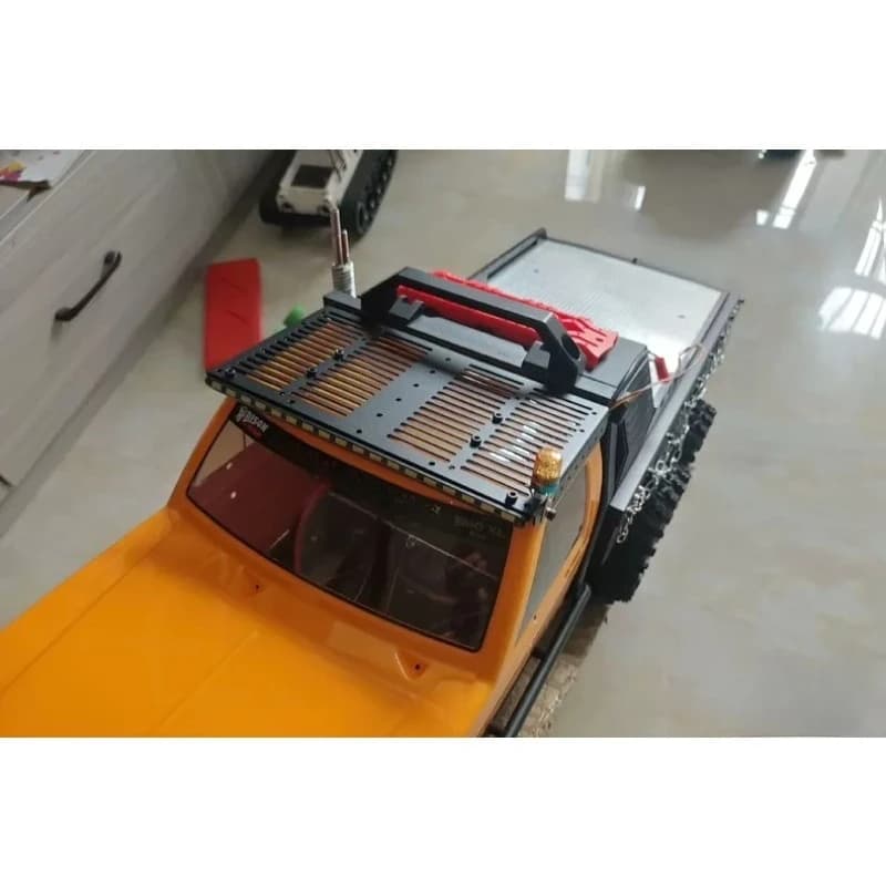 Metal Roof Rack for CROSSRC EMO XL X3 X5 1/8 Scale Model RC Crawler, Stainless Steel Luggage Carrier, Drill Mount Upgrade Part
