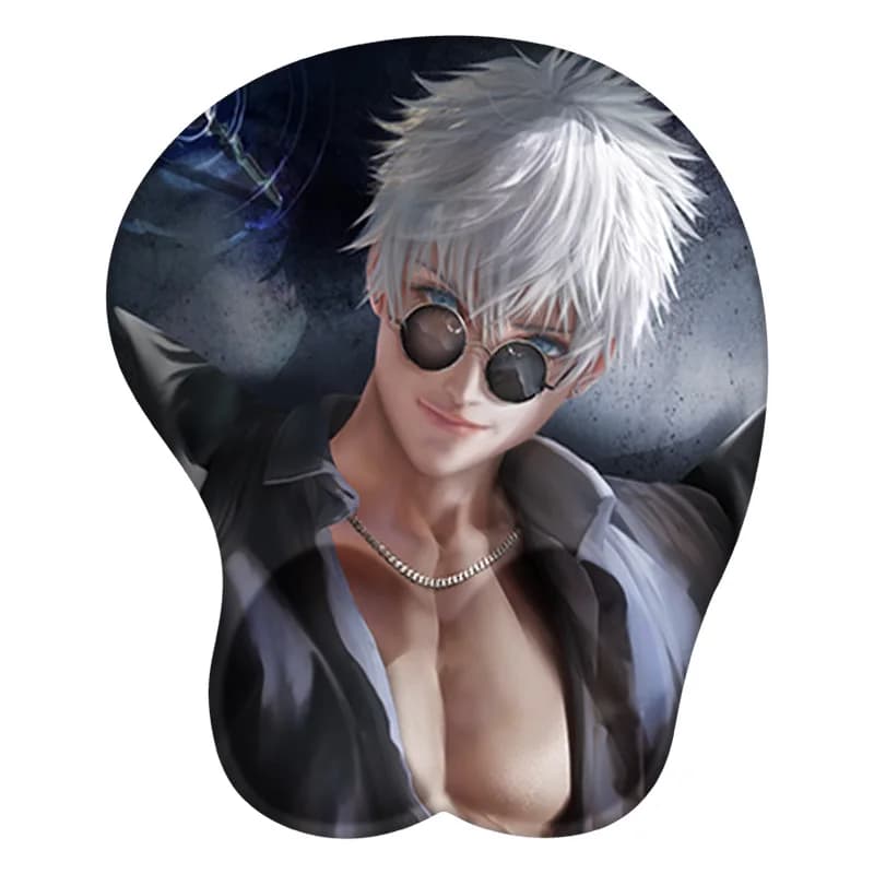 Tappetino per mouse 3D bello Gojou Satoru Anime poggiapolsi scrivania tappetino per mouse accessorio per giocatori