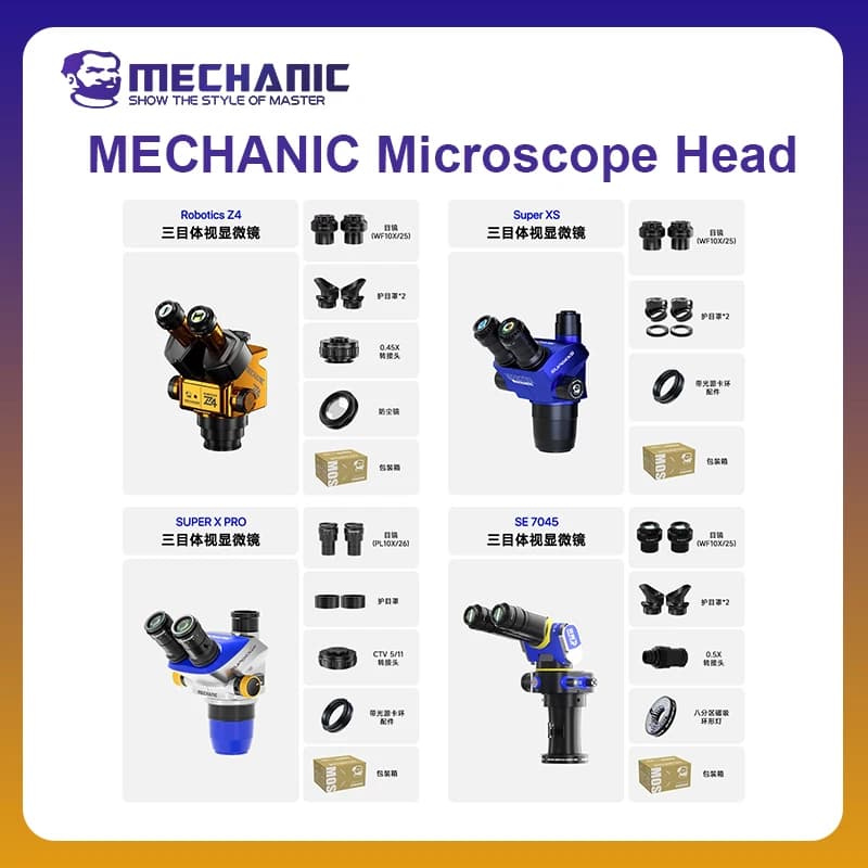 MECHANIC OFFICIAL Microscope Single-Head Unit Compatible With Microscope Stands Such As The DVS-1 M6+ Mobile Phone Repair Tools