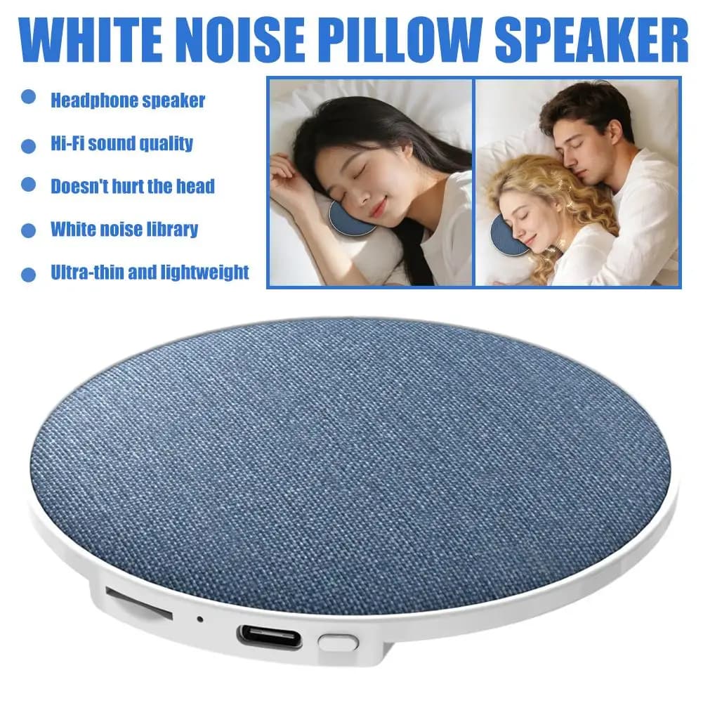 Altoparlante Bluetooth Portatile per Rumore Bianco, Ultra-sottile, per Aiuto al Sonno, con Suono Hi-Fi, Scatola Musicale Wireless, Lettore Audio con Spegnimento Temporizzato