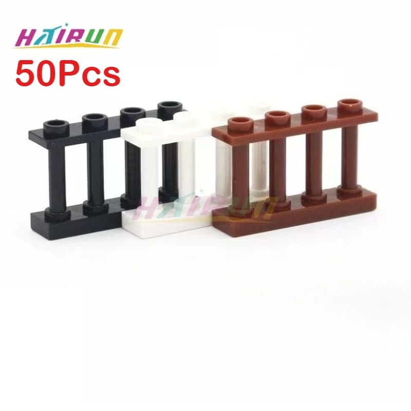 50Pcs MOC 1x4 Dots Farm & Garden Building Block Set with Ranch Fence - DIY Animal Scene Playset,ccompatible with 15332