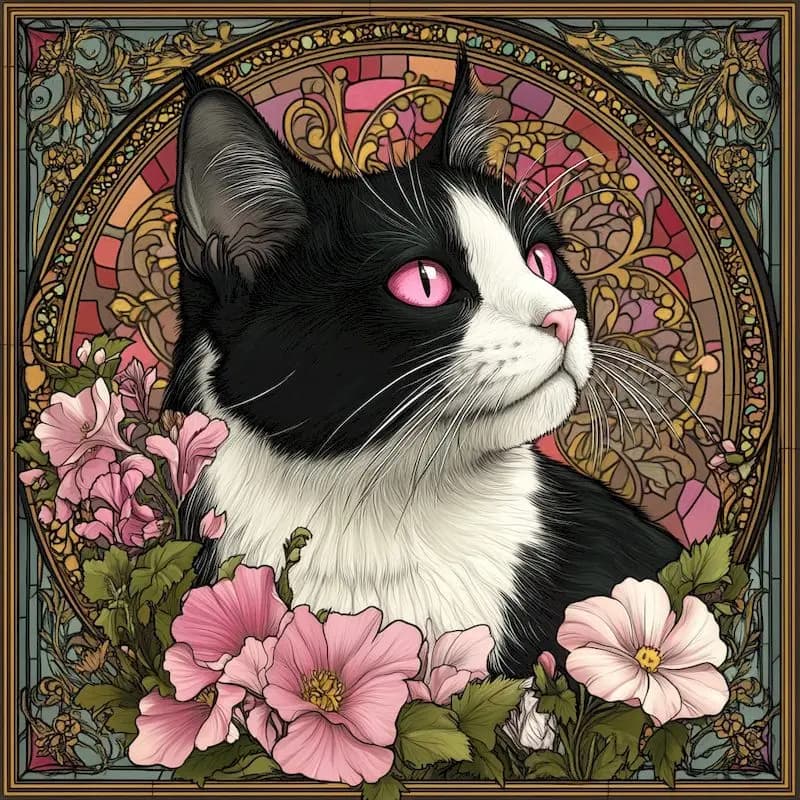 GATYZTORY Frame pittura a olio fai da te con i numeri 60*75cm gatto animali immagine kit fai da te dipinti digitali acrilici con i numeri per la parete
