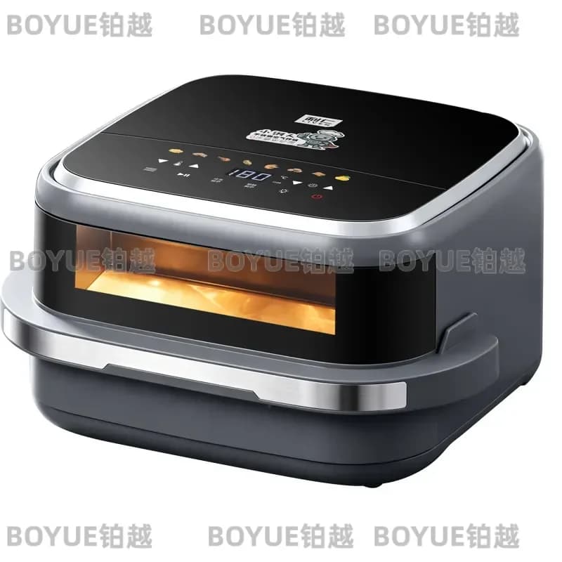 Large Capacity Stainless Steel Electric Air Fryer Oven with Visual Window Integrated Cooking Appliance for Healthy Frying