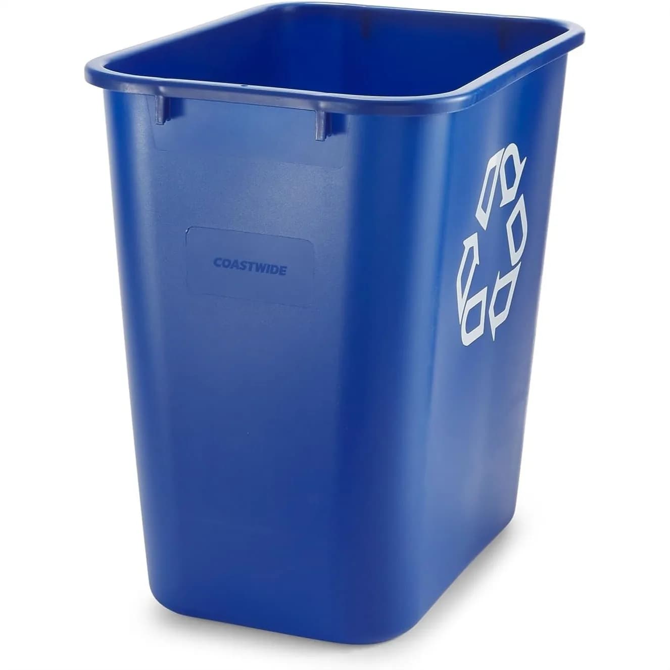 Plastic Recycling Wastebasket 7 Gallon with Recycle Logo for Home Office Restroom