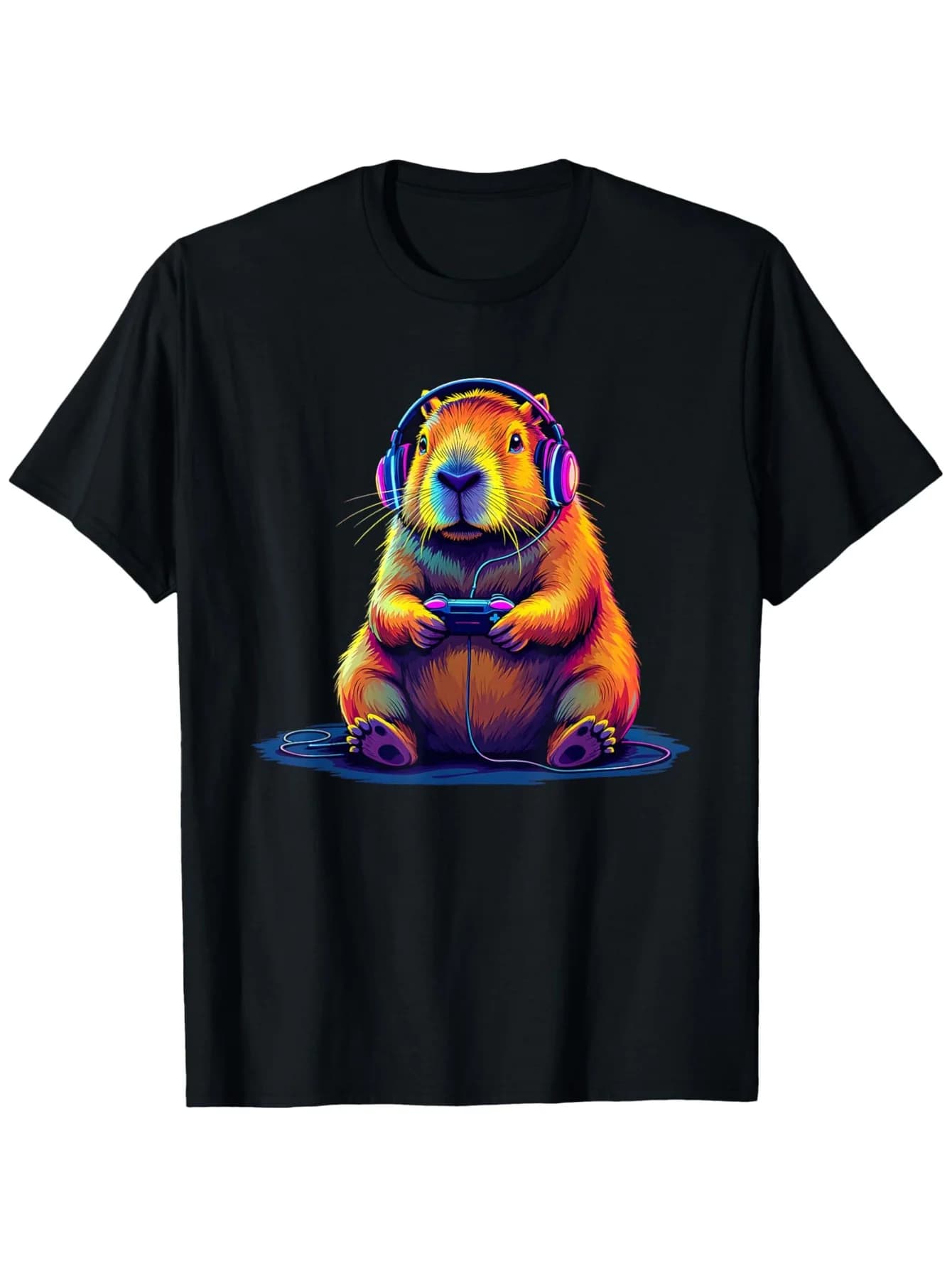 T-shirt Capybara Selfie UFO - 100% cotone, S-3XL, regalo unico per amico