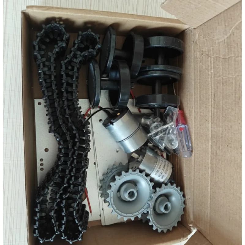 Suitable for 9-12V aluminum alloy tank robot chassis special mounting kit for Arduino track car