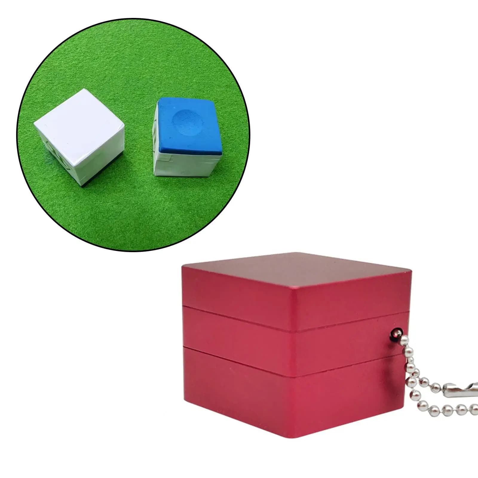 Contenitore porta gesso per stecca da biliardo, facile da trasportare, portatile, robusto, custodia per trasporto, punta per stecca, porta gesso, accessorio da biliardo