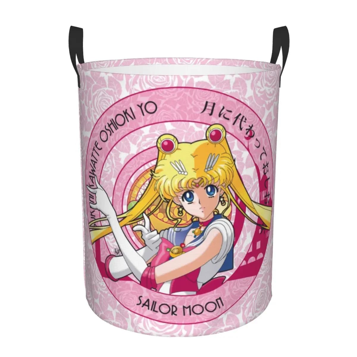 Cesto per Bucato Sailor Moon Crystal, Pieghevole, Portabiancheria Anime per Casa, Borsa per Conservazione Vestiti