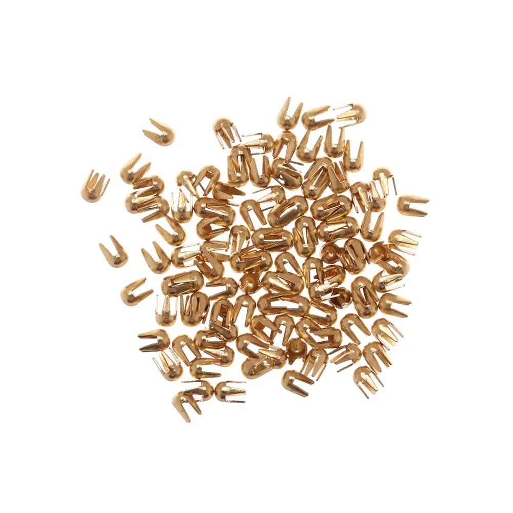 100Pc 2mm Mini Claw Hammer Buckle oro/argento/bronzo/metallo nero Round Bead Super Small Doll Button accessori per vestiti per bambole fai da te