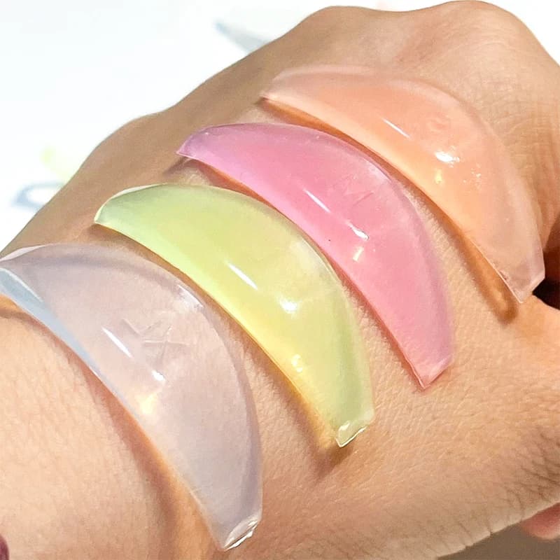 4 pairs of silicone eyelashes perm pad lifting eyelashes shield L deformed fold accessories applicator makeup tools
