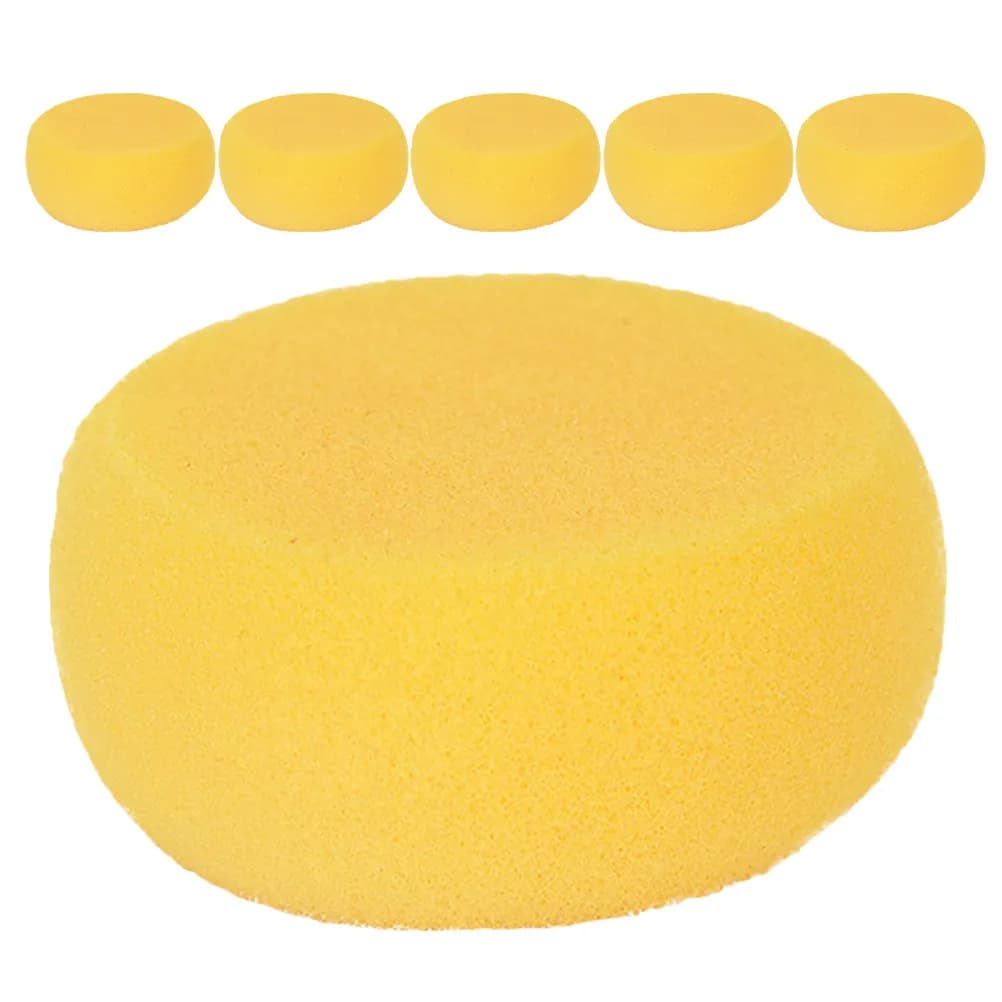 6Pcs Round Soft Painting Sponges Artist Sponges for Watercolor Acrylic Pottery Craft Cleaning DIY Supplies Paint Sponge Brush