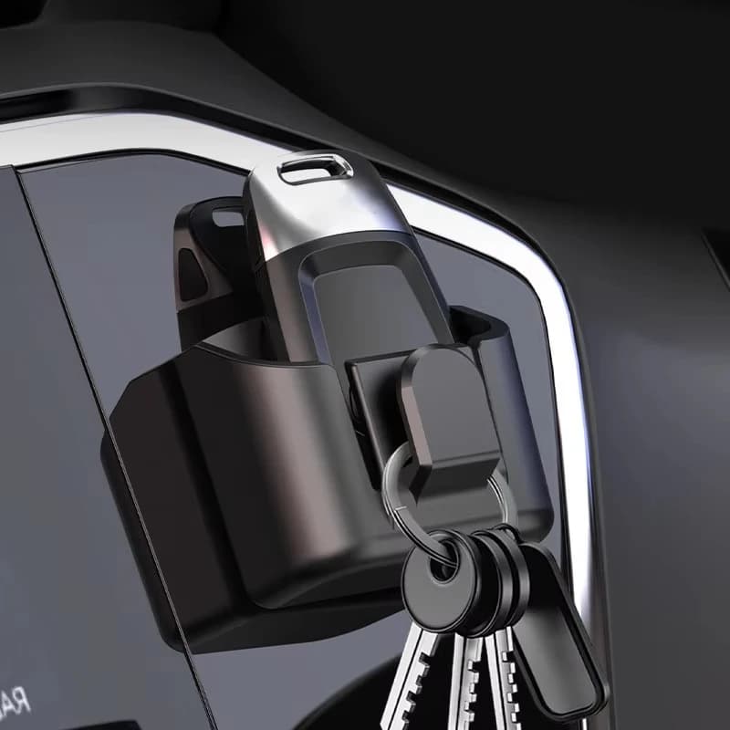 Scatola portaoggetti per cruscotto auto, riutilizzabile, con adesivo posteriore, organizer antiscivolo per cruscotto, accessori per l'organizzazione e l'ordine dell'auto