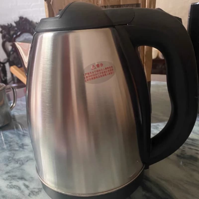 2.0L stainless steel electric kettle Silver gray Base Separation Desion Rust-resistant Durable for Home Office During Travel