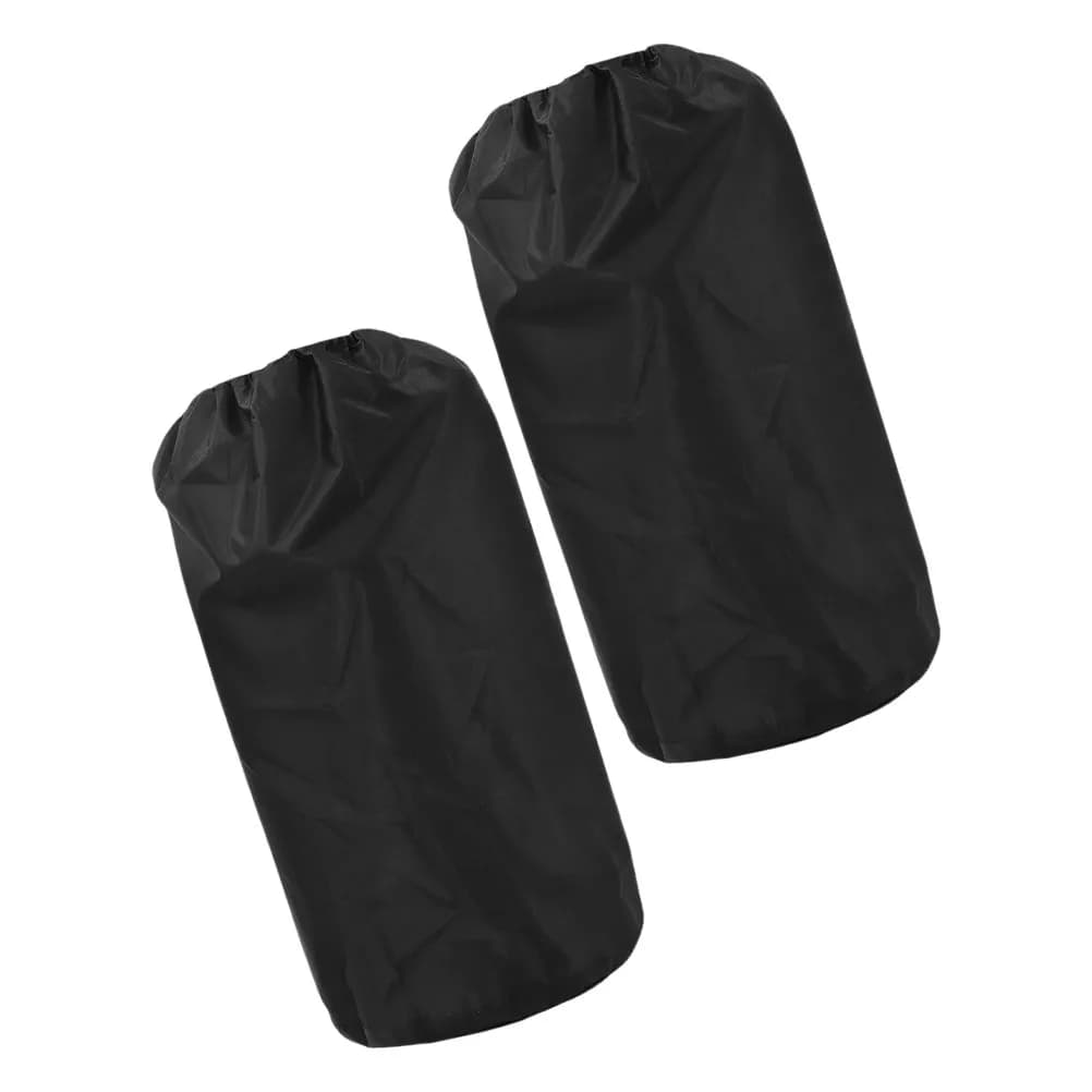 2 Pezzi Copertura Nera in Tessuto Oxford per Bombola di Propano, Protezione Impermeabile Resistente per Bombole di Gas da Esterno, per Barbecue, Campeggio, Roulotte