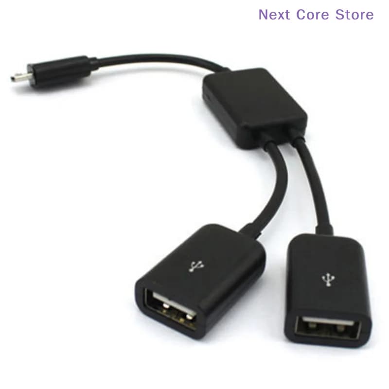 Cavo adattatore host hub OTG doppio micro USB da 1 pezzo per tablet PC e smartphone