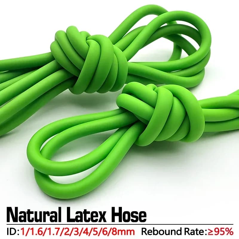 Green Natural Latex Tubing Antifreeze Stretchable Rubber Hose ID 1-8mm Flexible Pipe for Garden Watering & Instrument Piping