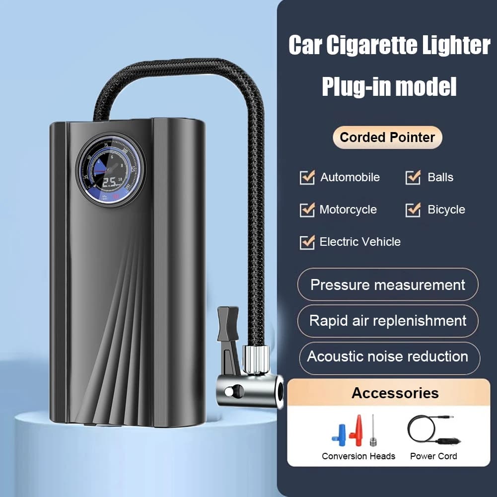 Compressore d'Aria Portatile per Auto 50W 150PSI con Display Digitale Wireless, Gonfiatore Mini per Pneumatici Auto, Accessori Auto