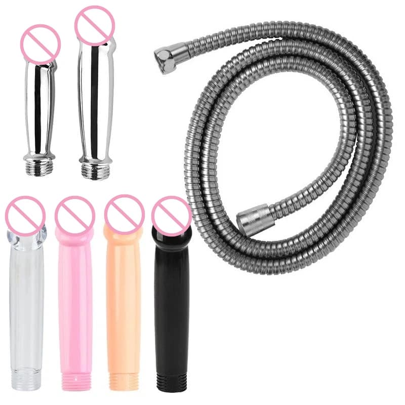 Enema Syringe Conversion Head ABS Material Safe Anal Vaginal Douche Cleaner Adapter for Outdoor Travel Use
