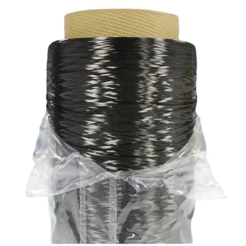Vendita di rotoli completi di filato in fibra di carbonio 12K Non distorto T700 6mm di larghezza traino continuo filamento in fibra di carbonio Nastro per filo