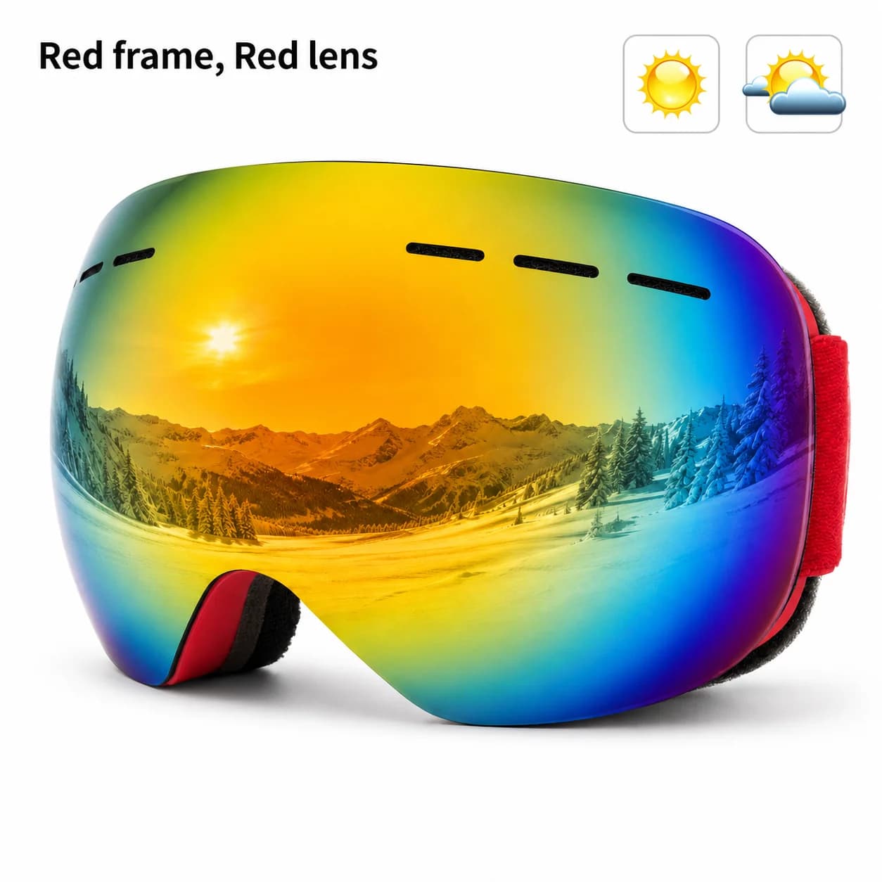 Ski Goggles Double Layers Anti-fog UV400 Snowboard Snow Goggles Snowmobile Glasses Eyewear Outdoor Sport Skiing Googles