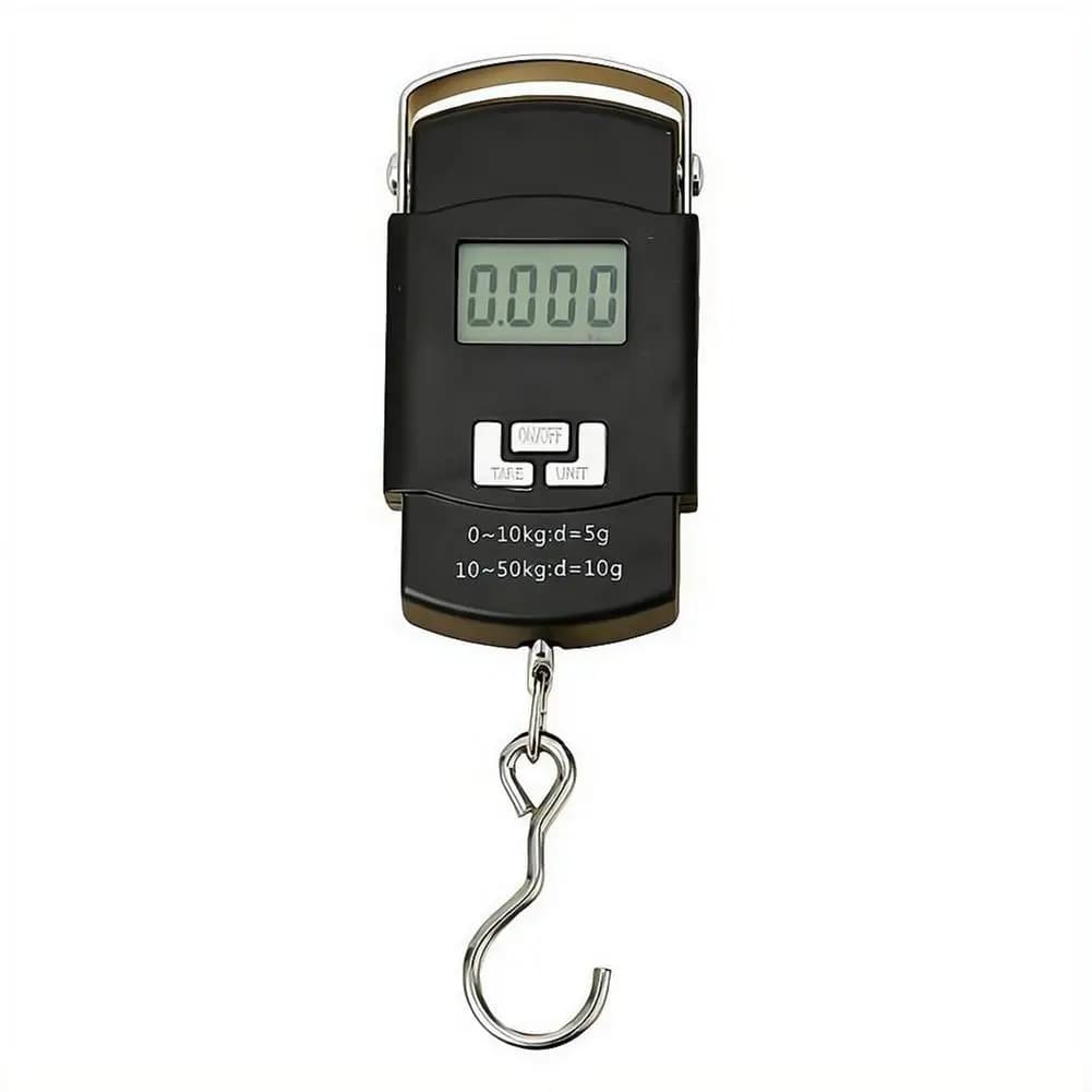 Digital Luggage Scale 110lb/50kg Portable Mini Electronic Scale with Fishing Hook Tare Function Backlit Display Luggage Scale