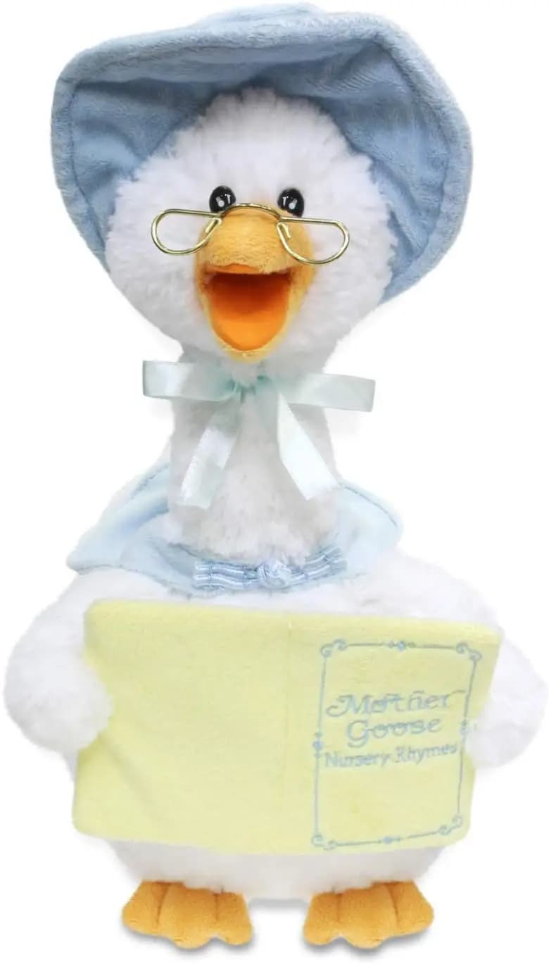 Peluche Animato di Mother Goose, Giocattolo Parlante che Racconta Storie per Bambini, 35 cm