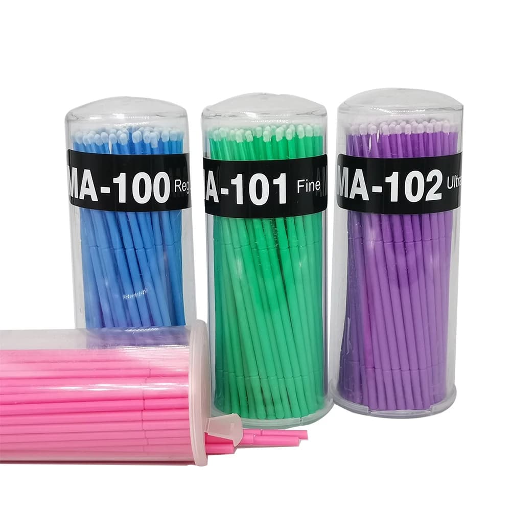 100 pcs/Lot Micro Durable Use And Drop Extension Eyelash Individual Mascara Brush For Women Eyelash Collar Cleaning Tool