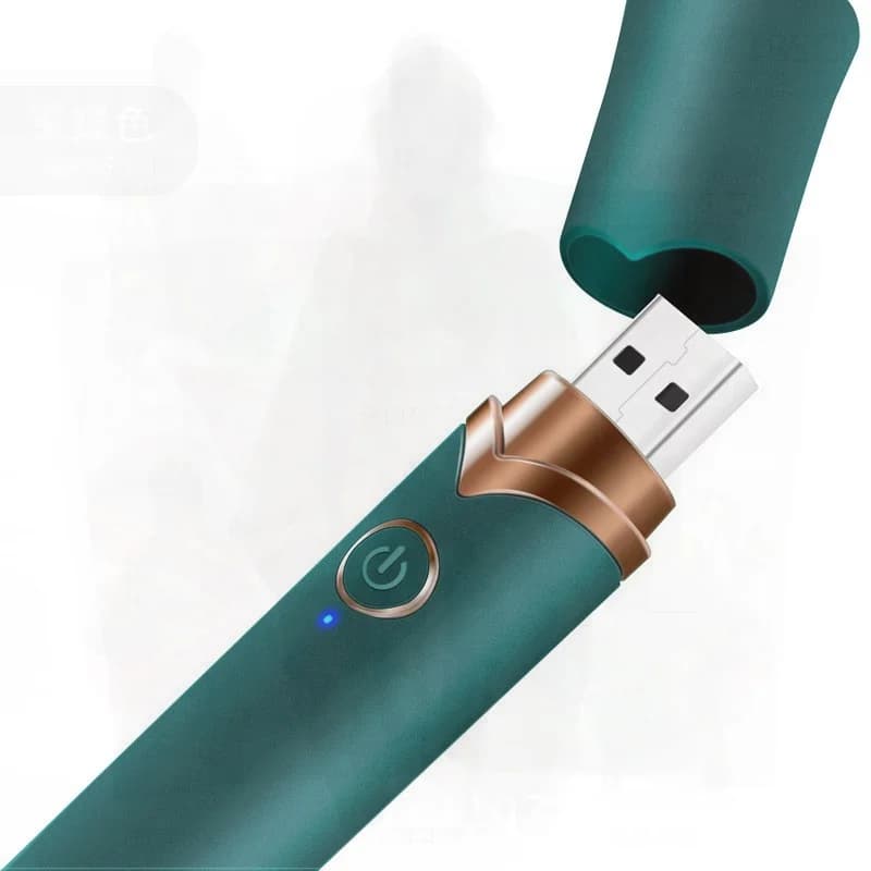 Pennello per trucco di bellezza vibrante USB ricaricabile per adulti - Pennello cosmetico a batteria in ABS nero rosso verde lago blu
