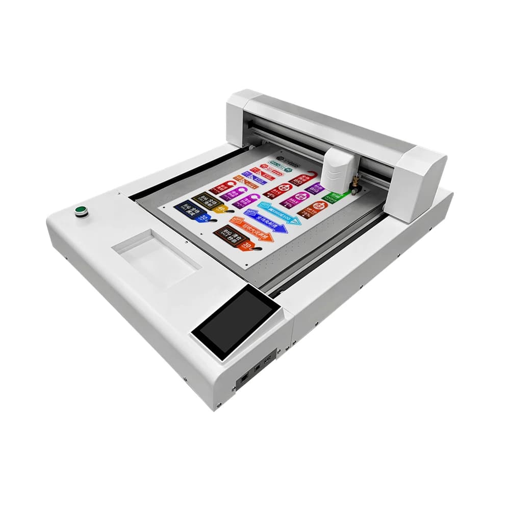 A3 Mini Flatbed Cutter Vinyl Nail UV Printing Stickers Cutting Plotter With air Pump