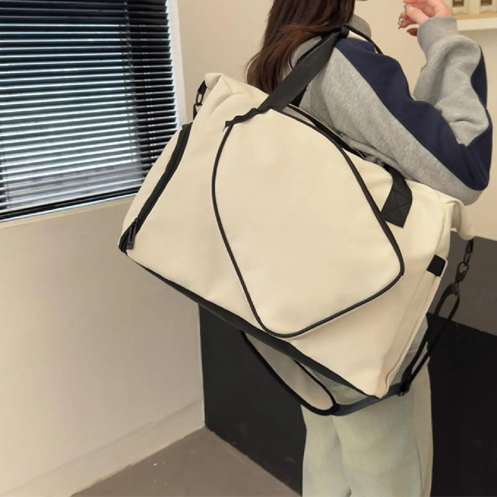 Borsa per Racchetta da Pickleball con Tracolla Rimovibile e Regolabile, Multiuso con Scomparto per Scarpe, Borsa a Mano