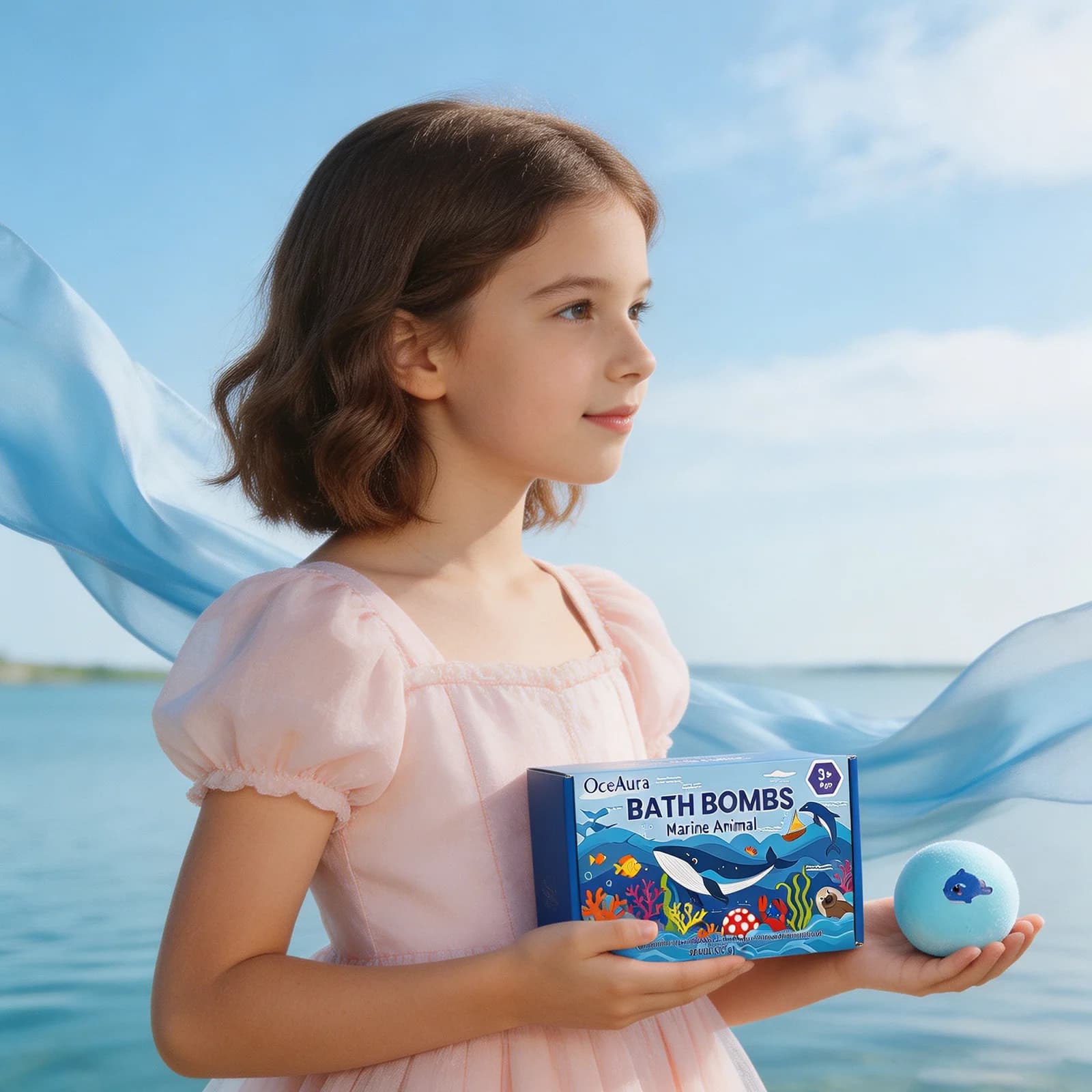 Bombe da Bagno per Bambini, Rilassamento Muscolare, Esfoliazione, Sollievo dallo Stress, Idratazione della Pelle Secca, Fragranza a Lunga Durata, Kit Palline da Bagno 360g
