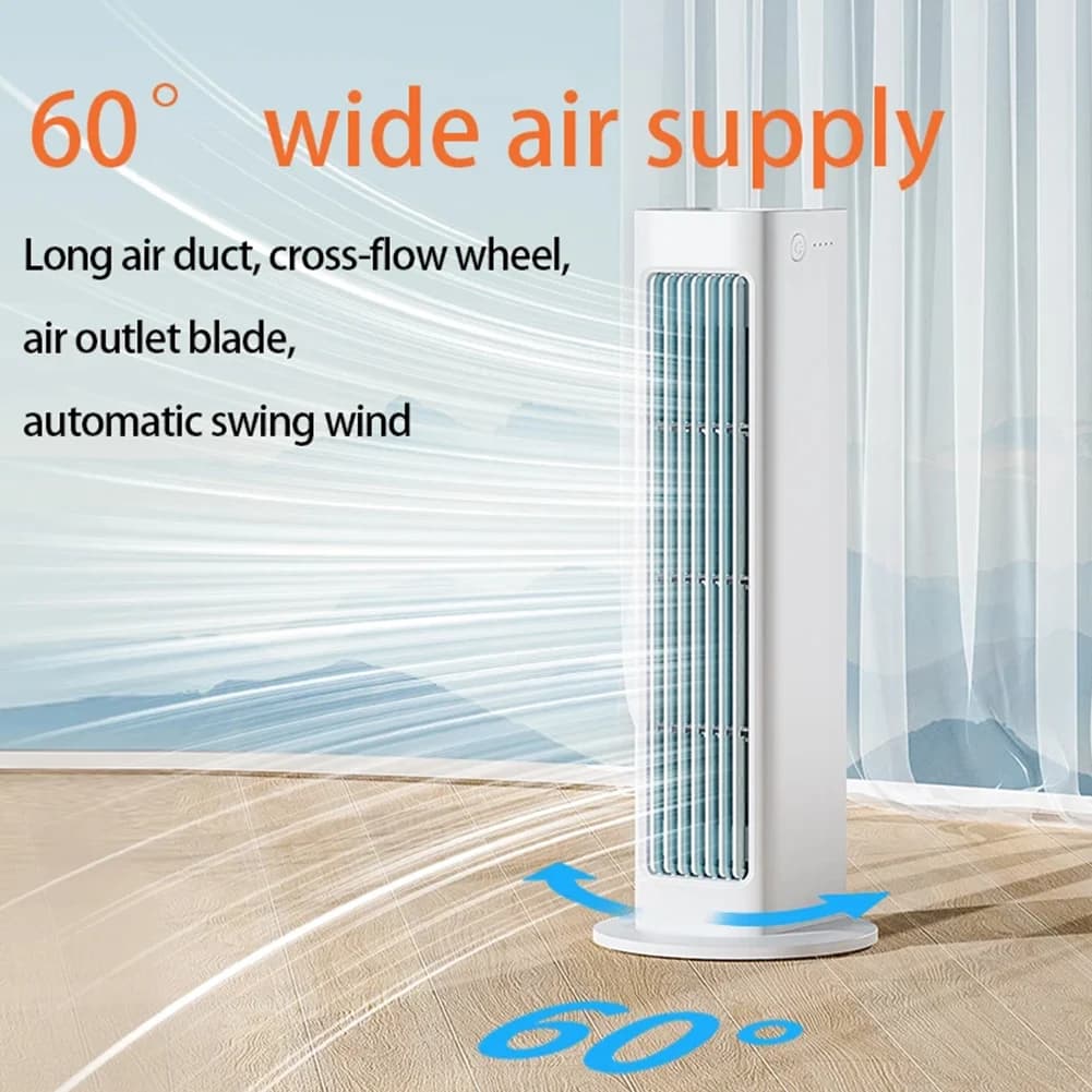 Ventilatore senza foglie Ventola di raffreddamento silenziosa da 3000 mAh Ventilatore elettrico multiuso a vento forte per camera da letto, soggiorno, bagno