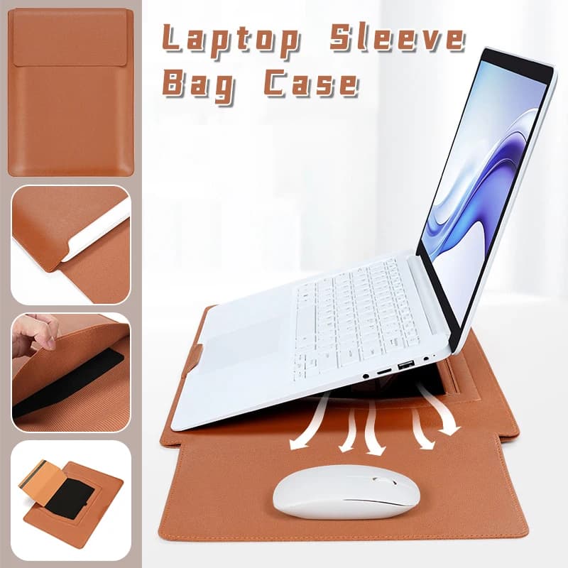 Set di borse per laptop da 14/16 pollici Borsa di stoccaggio USB per mouse di grande capacità Supporto per computer aziendale Valigetta impermeabile Forniture per ufficio