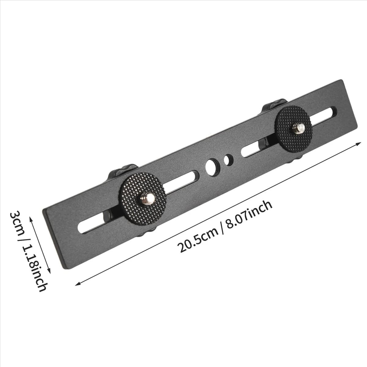 Staffa per treppiede per montaggio su fotocamera Dual Flash da 8 pollici A10I con vite da 1/4 per accessori per fotocamera DSLR per fotografia stereoscopica 3D