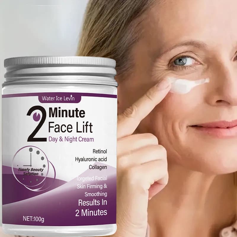 Crema giorno e notte per lifting facciale in 2 minuti con retinolo, acido ialuronico e collagene - Lozione idratante adatta a tutti i toni di pelle chiara, senza profumo, si assorbe in 2 minuti