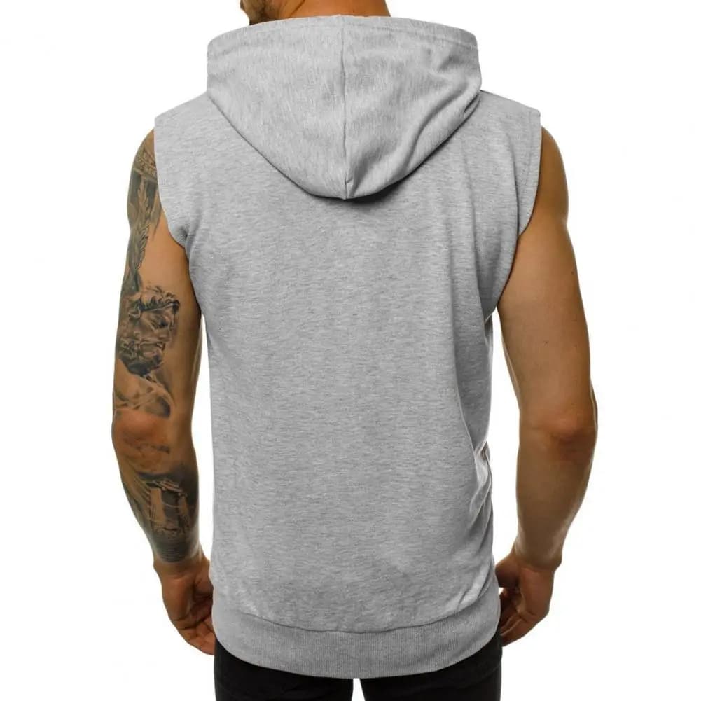 Felpa con cappuccio classica gilet con chiusura a cerniera gilet resistente agli strizzacervelli cappotto sportivo senza maniche felpa con cappuccio