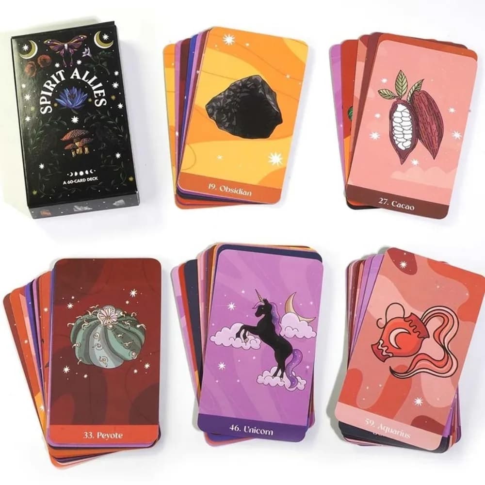 Spirit Allies: Mazzo di carte A-60 Giochi di carte Oracle 10,3 * 6 cm