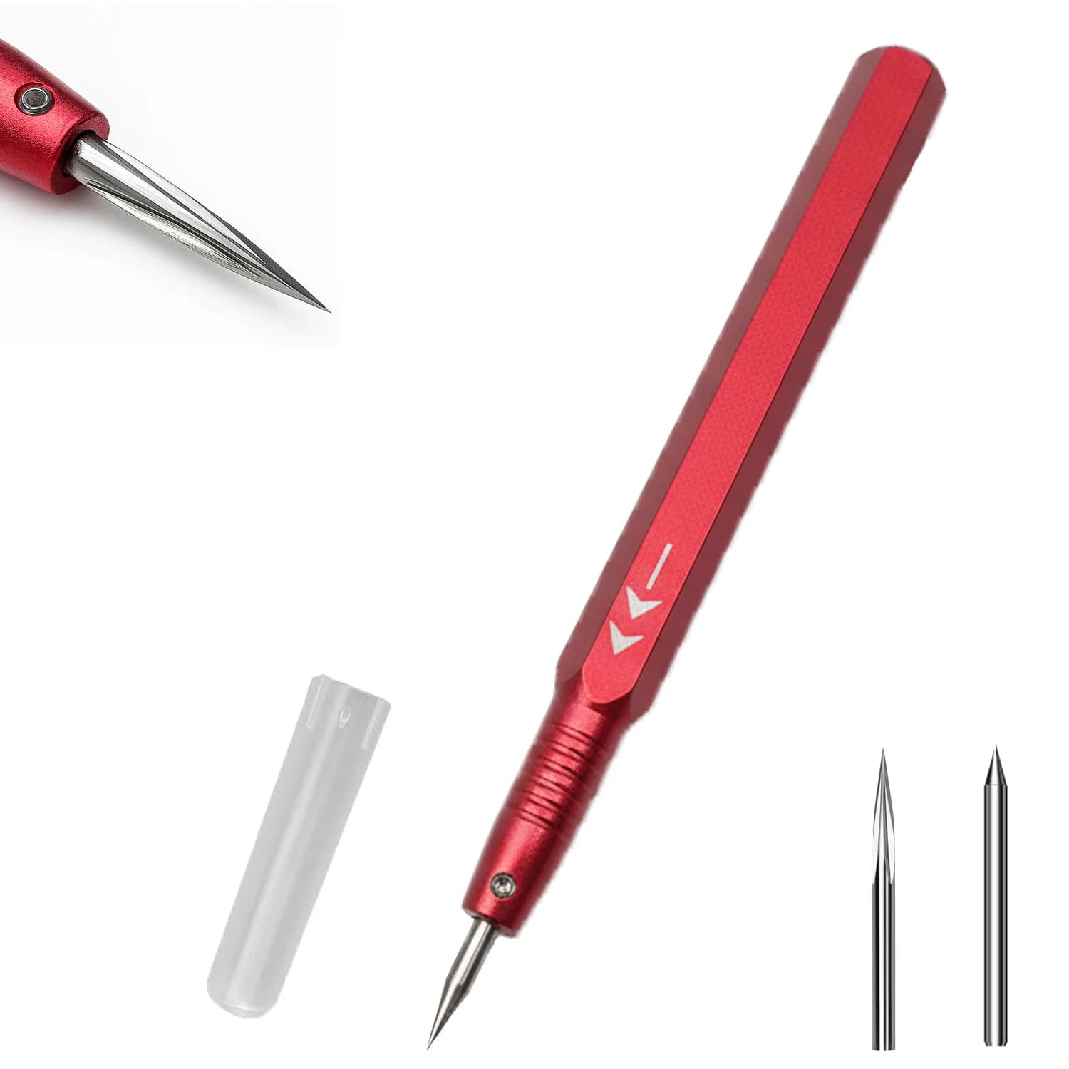 Set di strumenti per tracciare il modello con ago per tracciare e strumento per tagliare l'incisione della linea del pannello TriangularScraper per modelli Gundam, RG