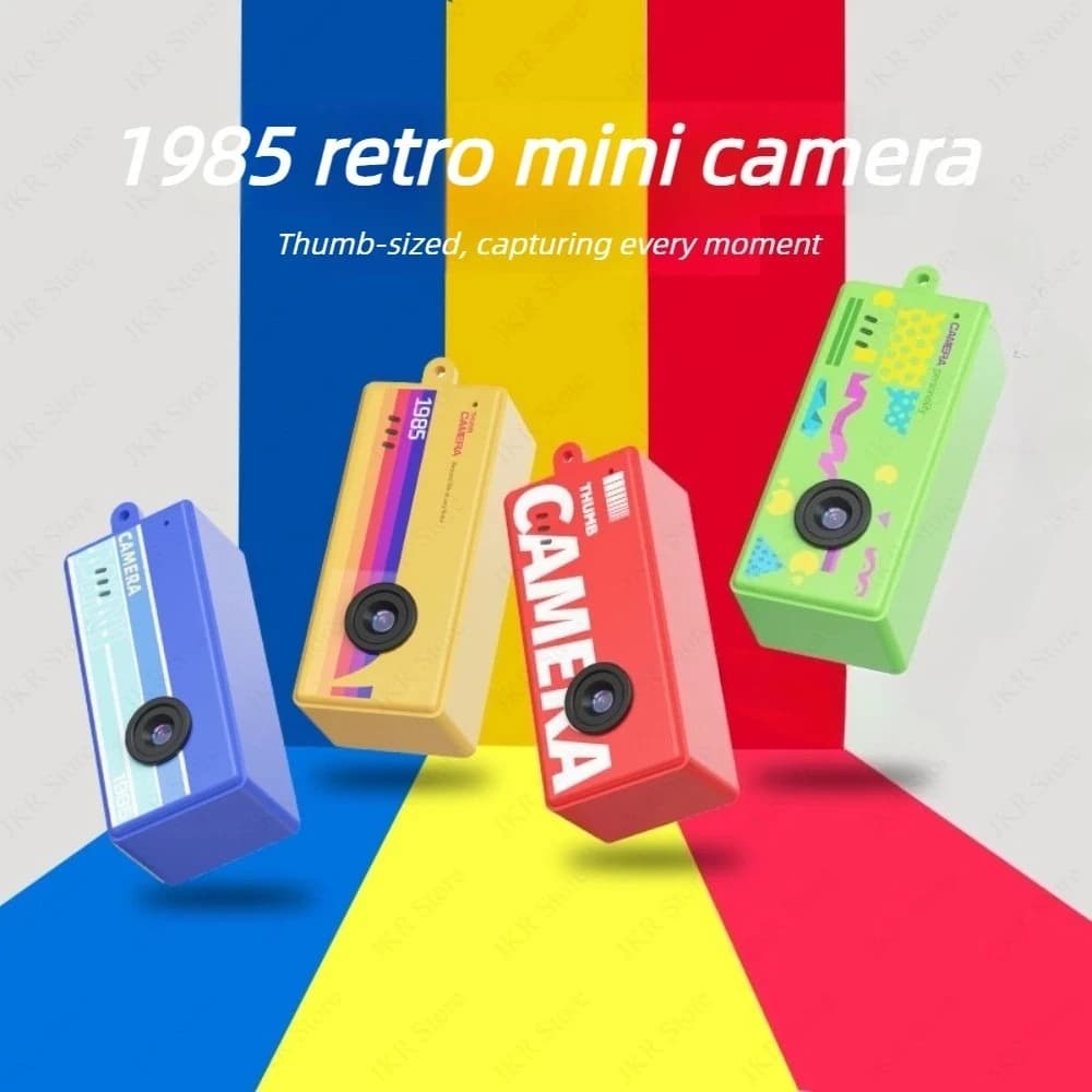 Portable Mini Thumb Camera Keychain Camcorder 1080p Video Recorder with Memory Card Support and Built-in Flash for Events